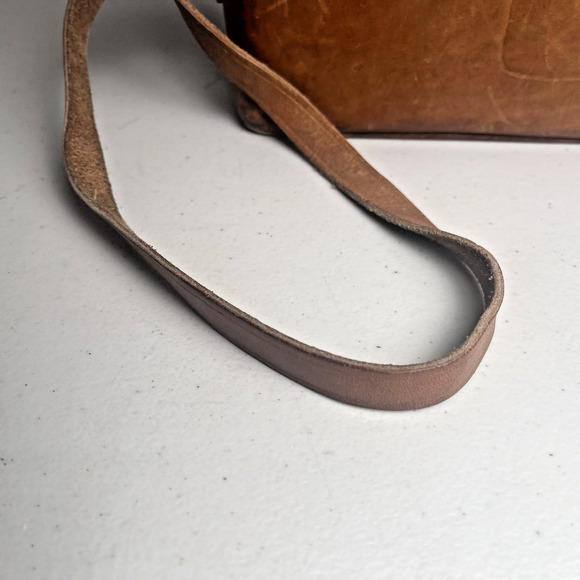 Vintage Brown Belding California Saddle Leather Case Zip Around Small Bag 7x5x2" - Picture 6 of 16